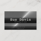 Elegant Faux Metal Advocaat bij Law Visitekaartjes (Achterkant)