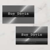 Elegant Faux Metal Advocaat bij Law Visitekaartjes (Voorkant / Achterkant)
