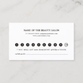 Elegant Faux Metal Stripes Beauty Loyalty Kaart (Achterkant)