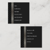 Elegant Faux Metallic Double Trim met Stripes Vierkante Visitekaartje (Voorkant / Achterkant)