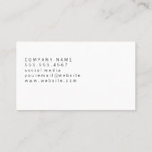 Elegant Faux Metallic Gold en Pattern Visitekaartje (Achterkant)