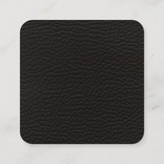 Elegant Faux Metallic Gold Leather Print Vierkante Visitekaartje (Achterkant)