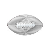 Elegant Faux Metallic Shiny Silver American Football (Voorkant)