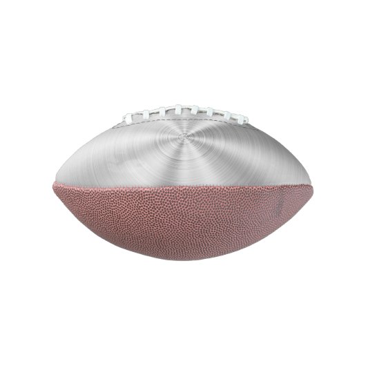 Elegant Faux Metallic Shiny Silver American Football (Gedraaid 90)