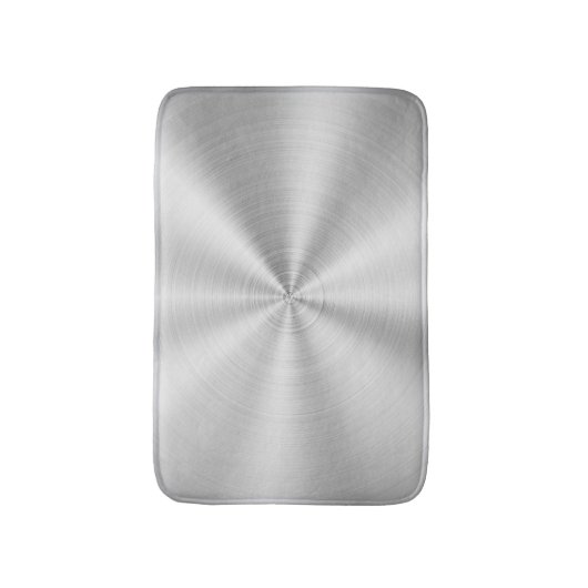 Elegant Faux Metallic Shiny Silver Badmat (Voorkant Verticaal)