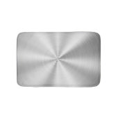 Elegant Faux Metallic Shiny Silver Badmat (Voorkant)