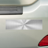Elegant Faux Metallic Shiny Silver Bumpersticker (Op auto)