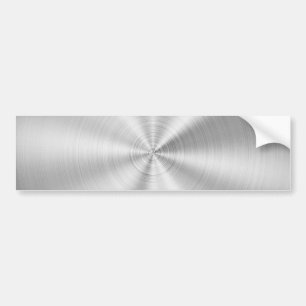 Elegant Faux Metallic Shiny Silver Bumpersticker