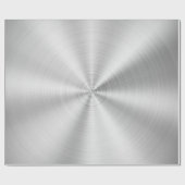 Elegant Faux Metallic Shiny Silver Cadeaupapier (Vlak)