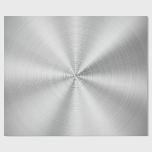 Elegant Faux Metallic Shiny Silver Cadeaupapier (Vlak)