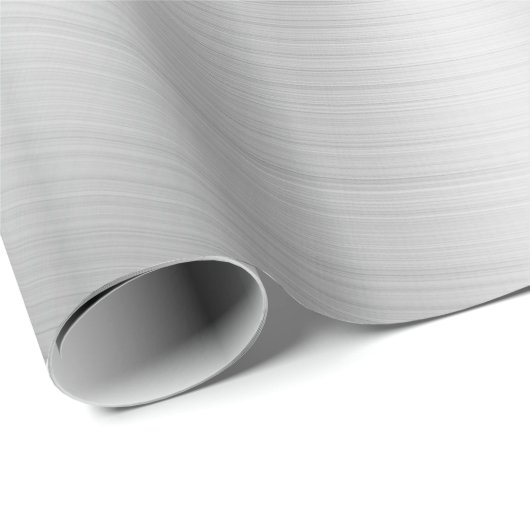 Elegant Faux Metallic Shiny Silver Cadeaupapier (Rol Hoek)