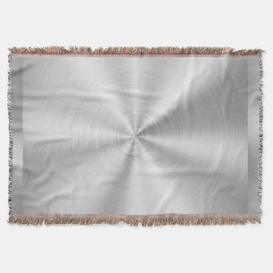 Elegant Faux Metallic Shiny Silver Deken