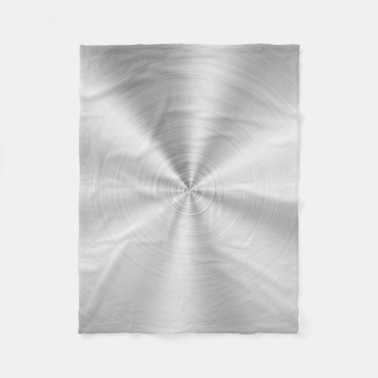 Elegant Faux Metallic Shiny Silver Fleece Deken (Voorkant)