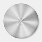 Elegant Faux Metallic Shiny Silver Magneet (Voorkant)