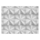 Elegant Faux Metallic Shiny Silver Tafelkleed (Voorkant (Horizontaal))