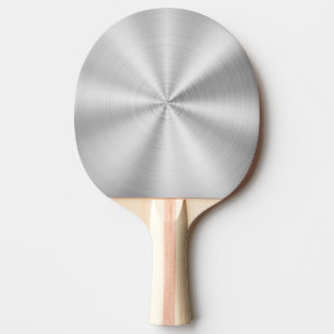 Elegant Faux Metallic Shiny Silver Tafeltennisbatje