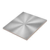 Elegant Faux Metallic Shiny Silver Tegeltje (Zijkant)