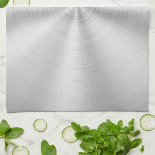 Elegant Faux Metallic Shiny Silver Theedoek (Gevouwen)