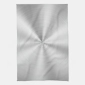 Elegant Faux Metallic Shiny Silver Theedoek (Verticaal)