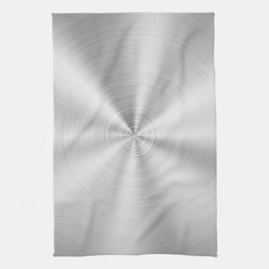 Elegant Faux Metallic Shiny Silver Theedoek (Verticaal)