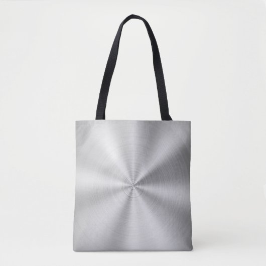 Elegant Faux Metallic Shiny Silver Tote Bag (Voorkant)