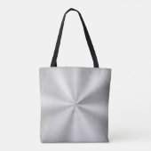 Elegant Faux Metallic Shiny Silver Tote Bag (Achterkant)