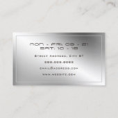 Elegant faux metallic zilver en goud visitekaartje (Achterkant)