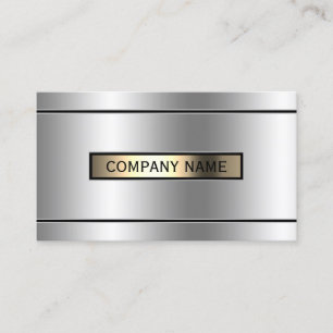 Elegant faux metallic zilver en goud visitekaartje