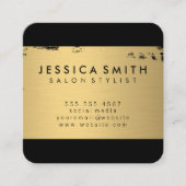 Elegant Faux metallisch goud geborsteld Vierkante Visitekaartje