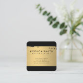 Elegant Faux metallisch goud geborsteld Vierkante Visitekaartje