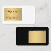 Elegant Faux metallisch goud geborsteld Visitekaartje (Voorkant / Achterkant)