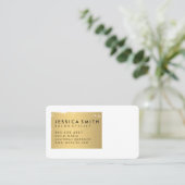 Elegant Faux metallisch goud geborsteld Visitekaartje (Staand voorkant)