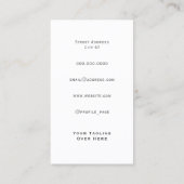 Elegant faux metallische inktveren visitekaartje (Achterkant)