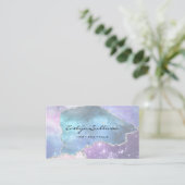 elegant faux nacre design visitekaartje (Staand voorkant)