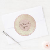 elegant faux - ontwerp voor folie zonnebloem ronde sticker (Envelop)
