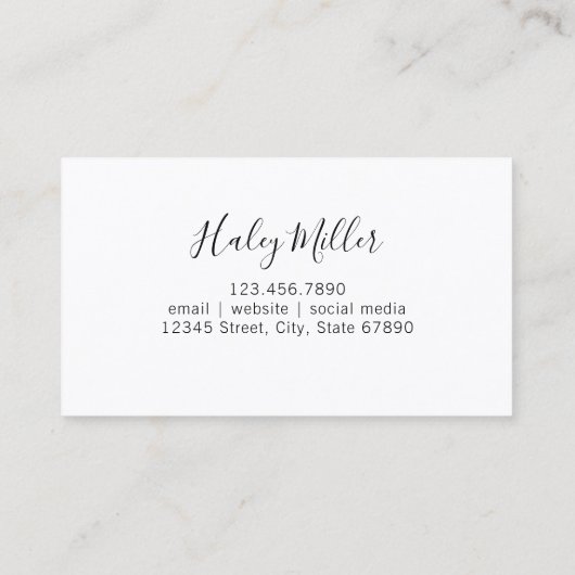 Elegant Faux Pearlescent Iridescent Glitter Visitekaartje (Achterkant)