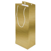 Elegant Faux pensed Gold Artwork Wijn Cadeautas (Achterkant Gekanteld)