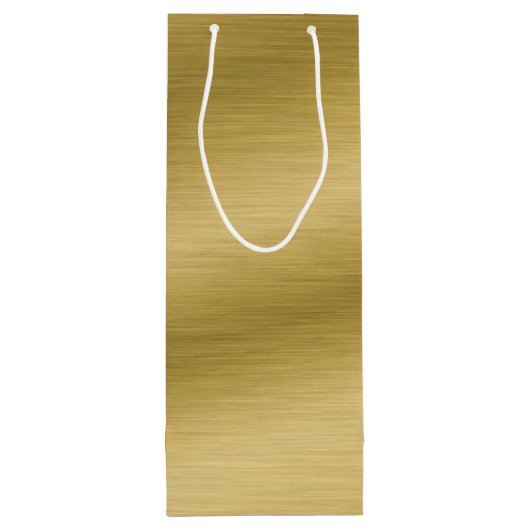 Elegant Faux pensed Gold Artwork Wijn Cadeautas (Achterkant)