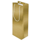 Elegant Faux pensed Gold Artwork Wijn Cadeautas (Voorkant Gekanteld)