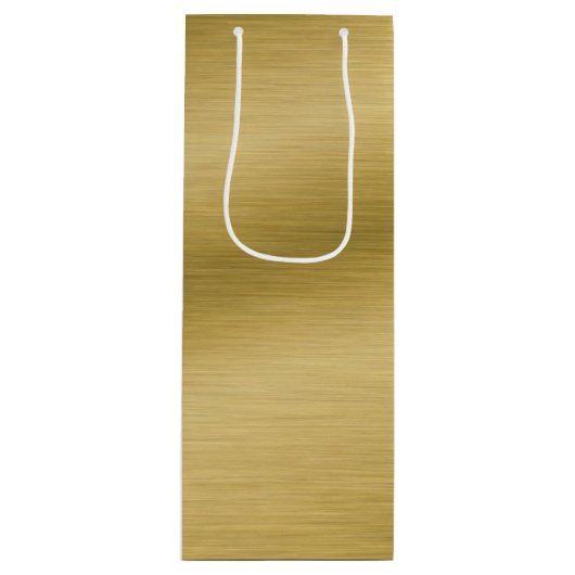 Elegant Faux pensed Gold Artwork Wijn Cadeautas (Voorkant)