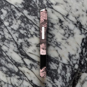 Elegant Faux Pink Lace en Black Case-Mate iPhone Case