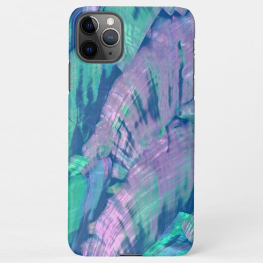 Elegant Faux Pink Turquoise Abalone Shell Pattern iPhone Hoesje (Achterkant)