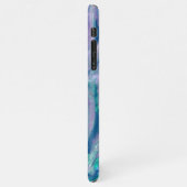 Elegant Faux Pink Turquoise Abalone Shell Pattern iPhone Hoesje (Linkerkant)