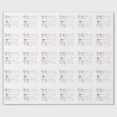 elegant faux roos gold bride tribe design cadeaupapier (Vlak)