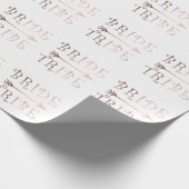 elegant faux roos gold bride tribe design cadeaupapier (Hoek)