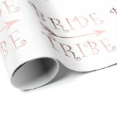 elegant faux roos gold bride tribe design cadeaupapier (Rol Hoek)