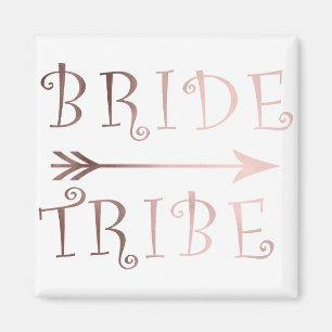 elegant faux roos gold bride tribe design magneet