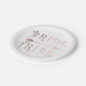 elegant faux roos gold bride tribe design papieren bordje (Gekanteld)