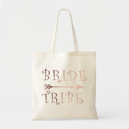 elegant faux roos gold bride tribe design tote bag (Voorkant)