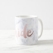 elegant faux roos Gold "bride" witte marmer Koffiemok (Voorkant rechts)